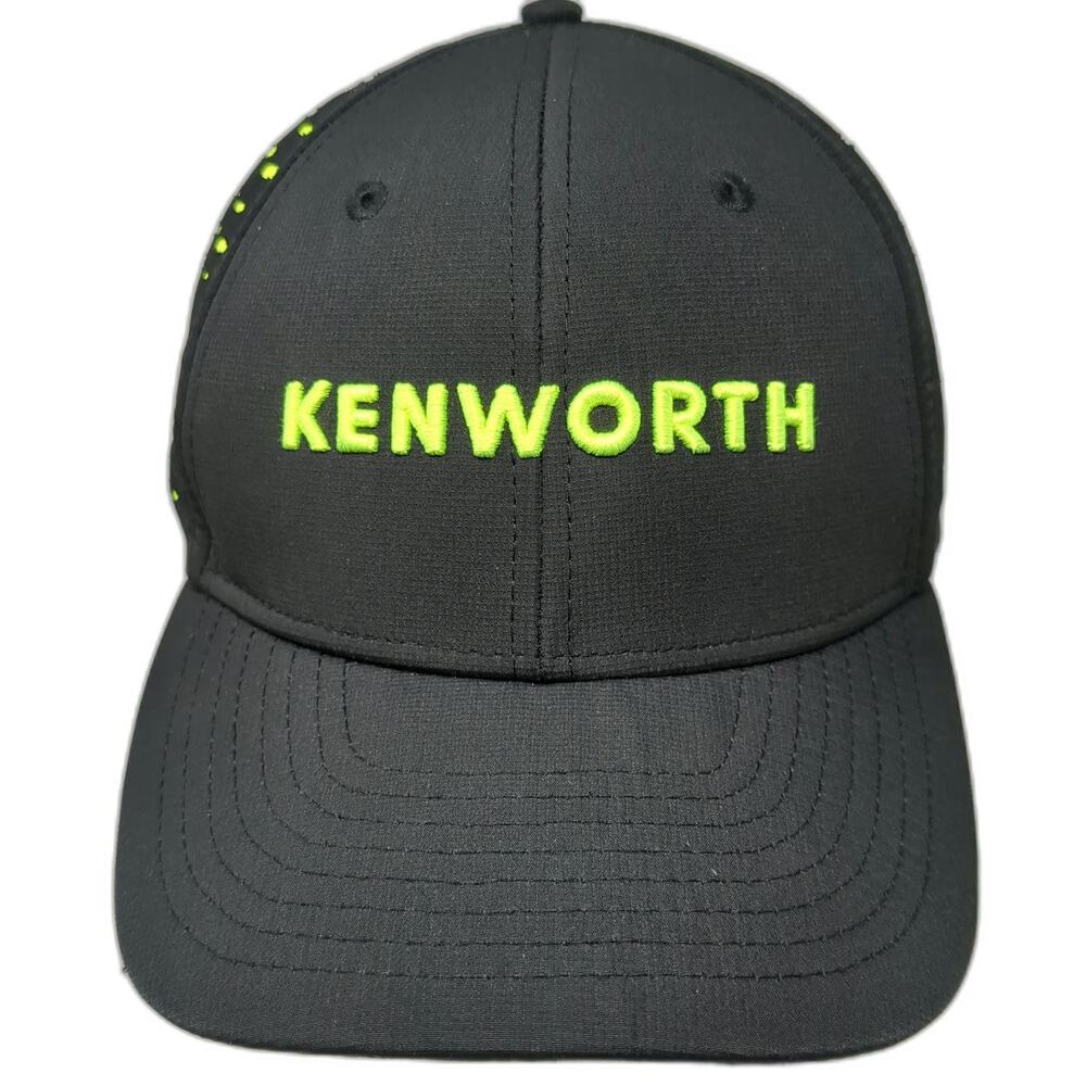 BDA Kenworth Snapback Hat Black One Size Green Perforated Mesh Truck Logo PACCAR
